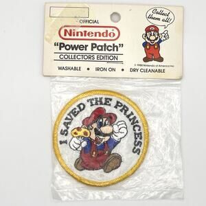 Nintendo Power Patch I Saved the Princess Mario NES Era Vintage Iron On 1988